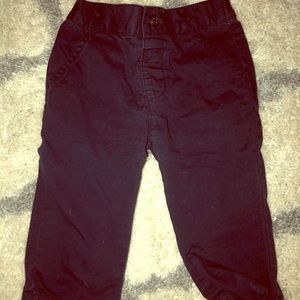 Navy baby pants.